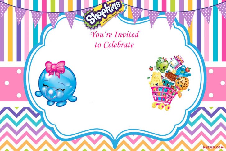 Free Printable Shopkins Invitations