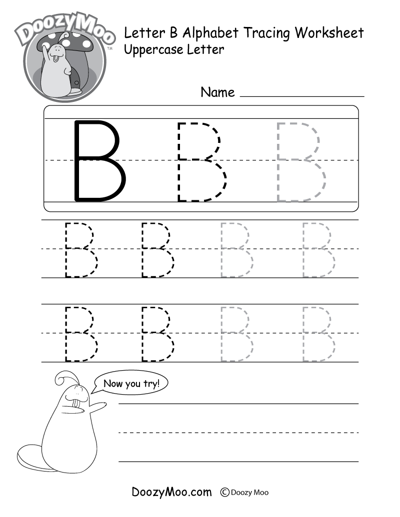 Uppercase Letter Tracing Worksheets (Free Printables) - Doozy Moo - Free Printable Preschool Worksheets Letter C