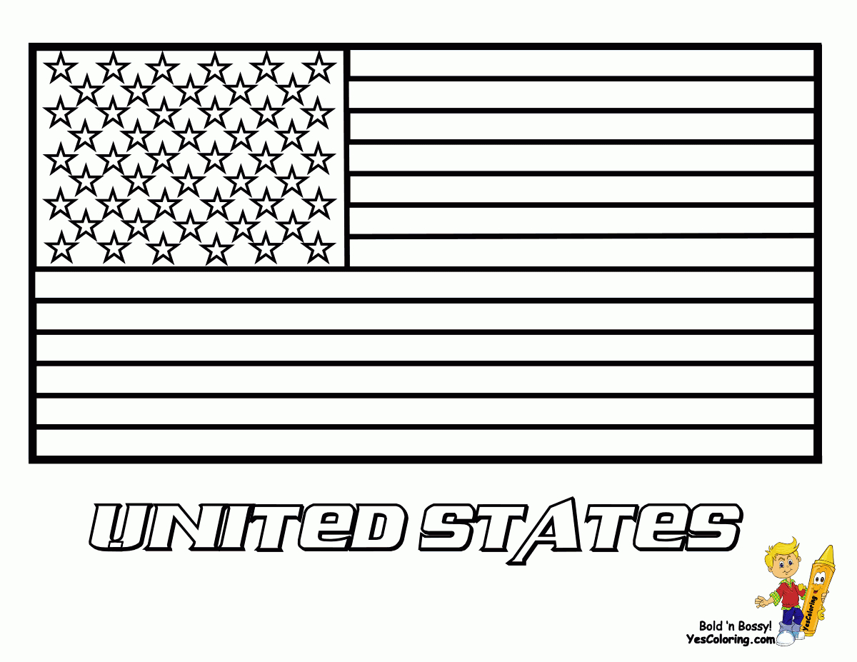 Usa Flag Coloring Pages - Free Large Images | Coloring Pages - Free Printable American Flag Coloring Page