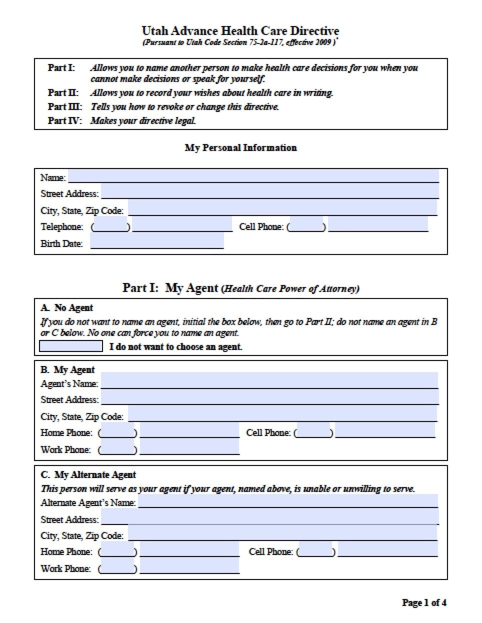 Utah Medical Power Of Attorney Form - Power Of Attorney : Power Of - Free Printable Power Of Attorney Form Washington State