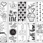 Valentine Printable Coloring Page Bookmarks   Kleinworth & Co   Free Printable Bookmarks To Color