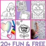 Valentines Coloring Pages   Happiness Is Homemade   Free Printable Valentine Decorations