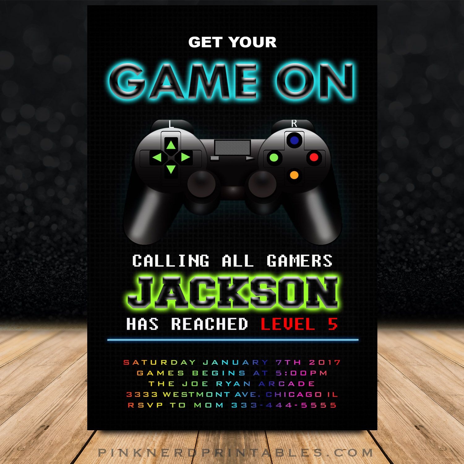 Video Game Party Invitation, Gaming Truck Invitation | ~ Printables - Free Printable Video Game Party Invitations