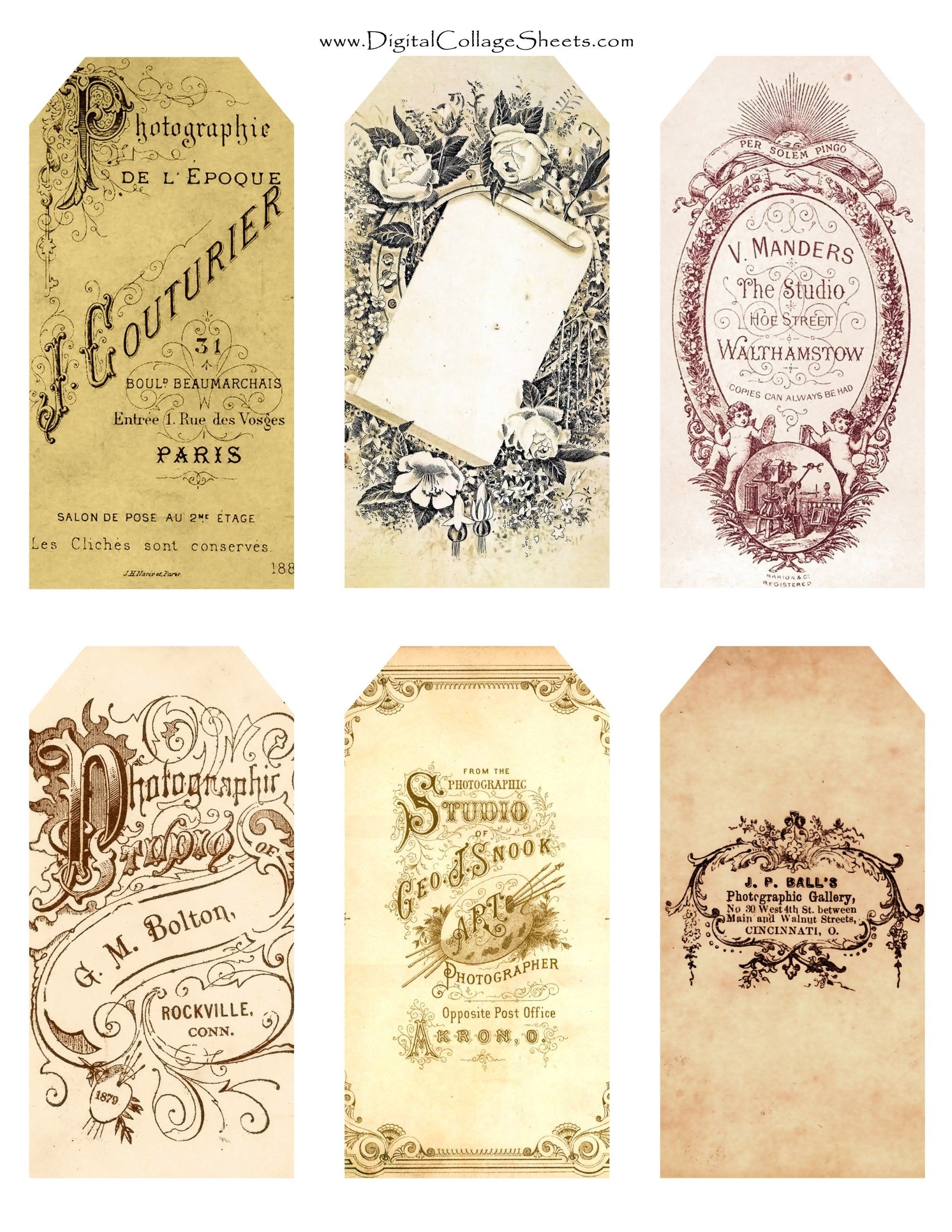 Vintage Printables | Lettering | Vintage Tags, Free Collage, Printables - Free Printable Vintage Labels