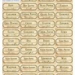 Vintage Spice Jar Labels. Free Printable Label Templates. | Spice   Free Printable Herb Labels