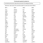 Vocabulary Worksheets | Fry Words Worksheets   Free Printable 7Th Grade Vocabulary Worksheets