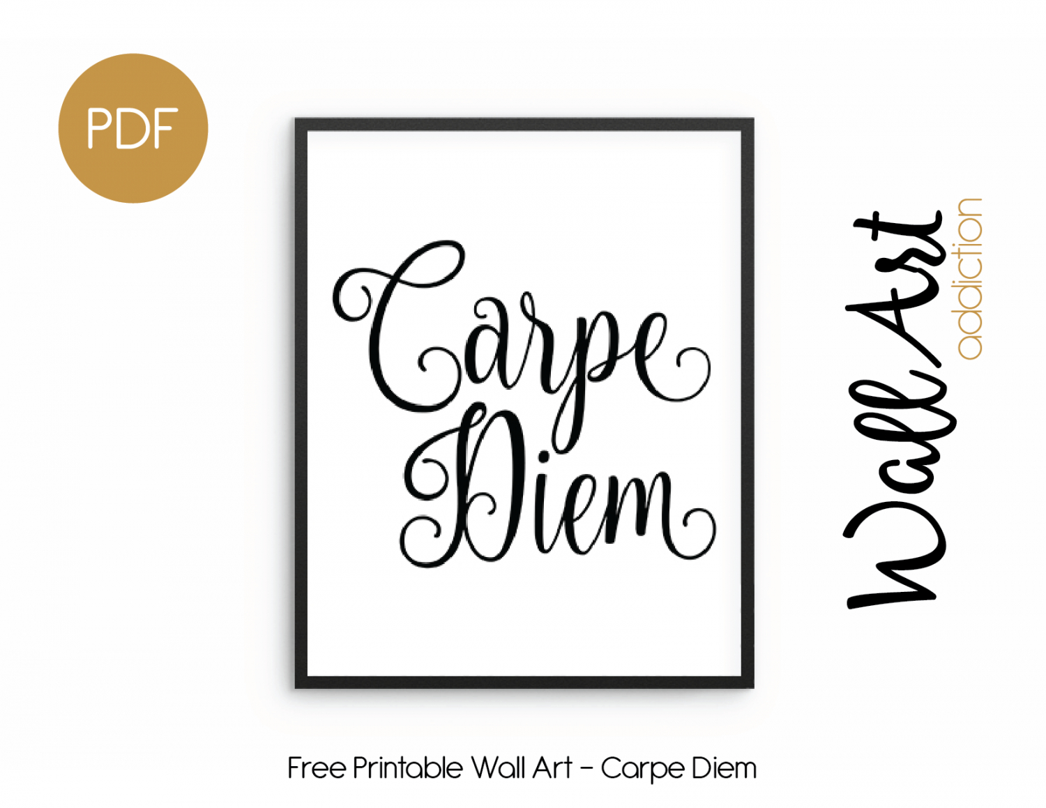 Wall Art Addiction | Carpe Diem | Bathroom Ideas In 2019 | Bathroom - Free Printable Wall Art For Bathroom