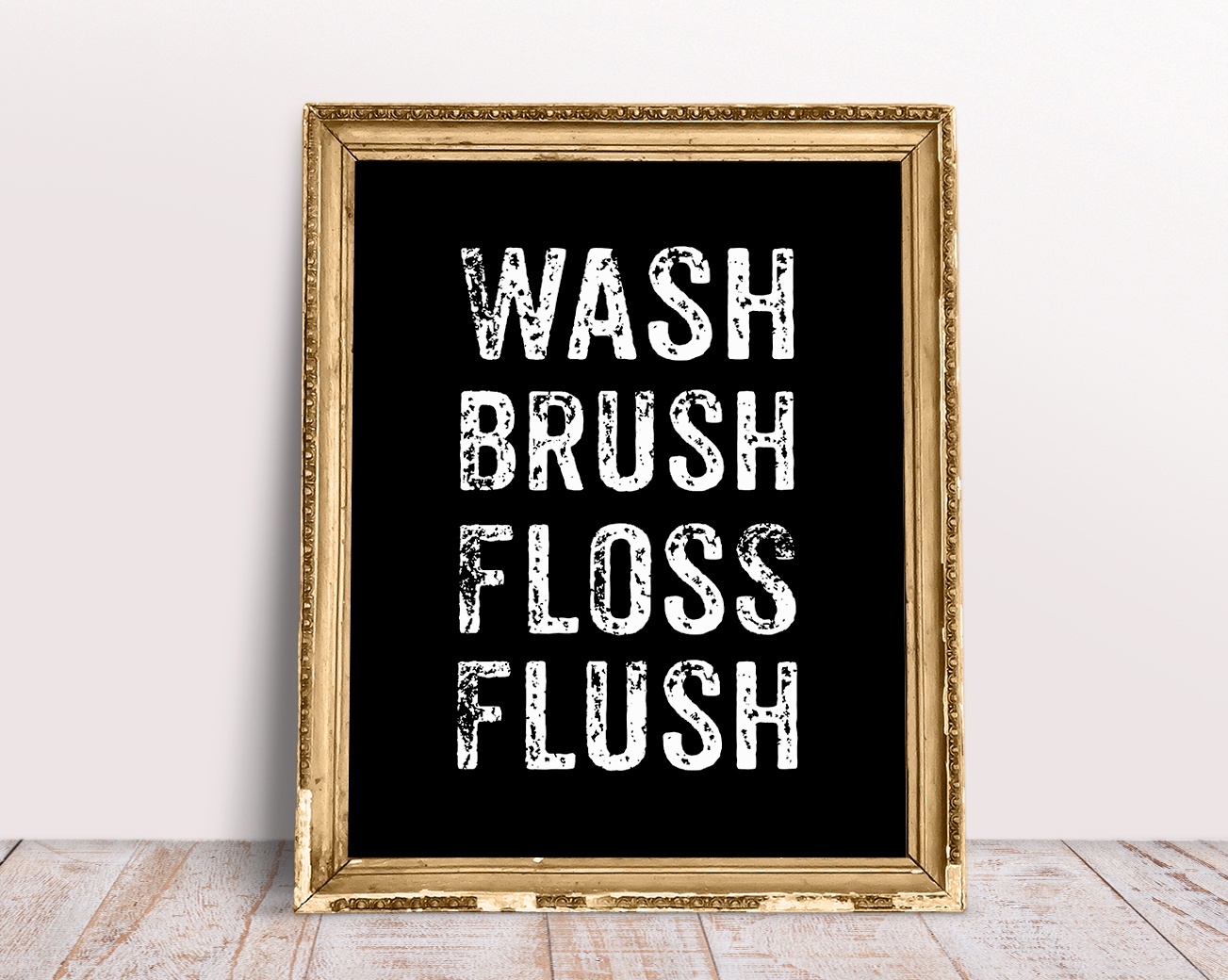 Wash Brush Floss Flush Bathroom Sign | Printablebazaar - Free Printable Do Not Flush Signs