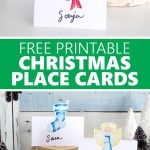 Watercolor Christmas Place Cards Printable | ☆ Diy ☆ | Christmas   Christmas Table Name Cards Free Printable