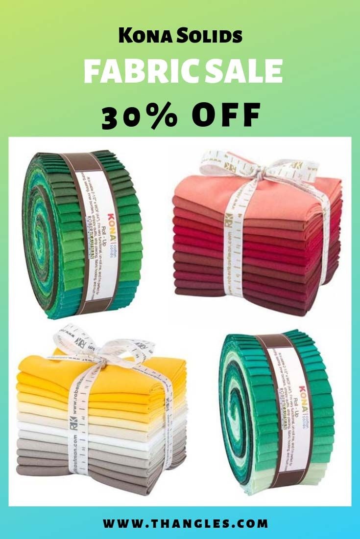 We Have Precuts Of Kona Solids On Sale At 30% Off. Orders Over $50 - Printable Thangles Free