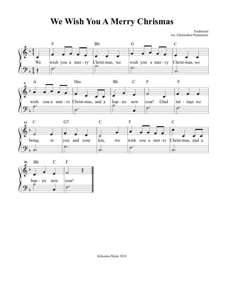 Free Christmas Sheet Music For Keyboard Printable
