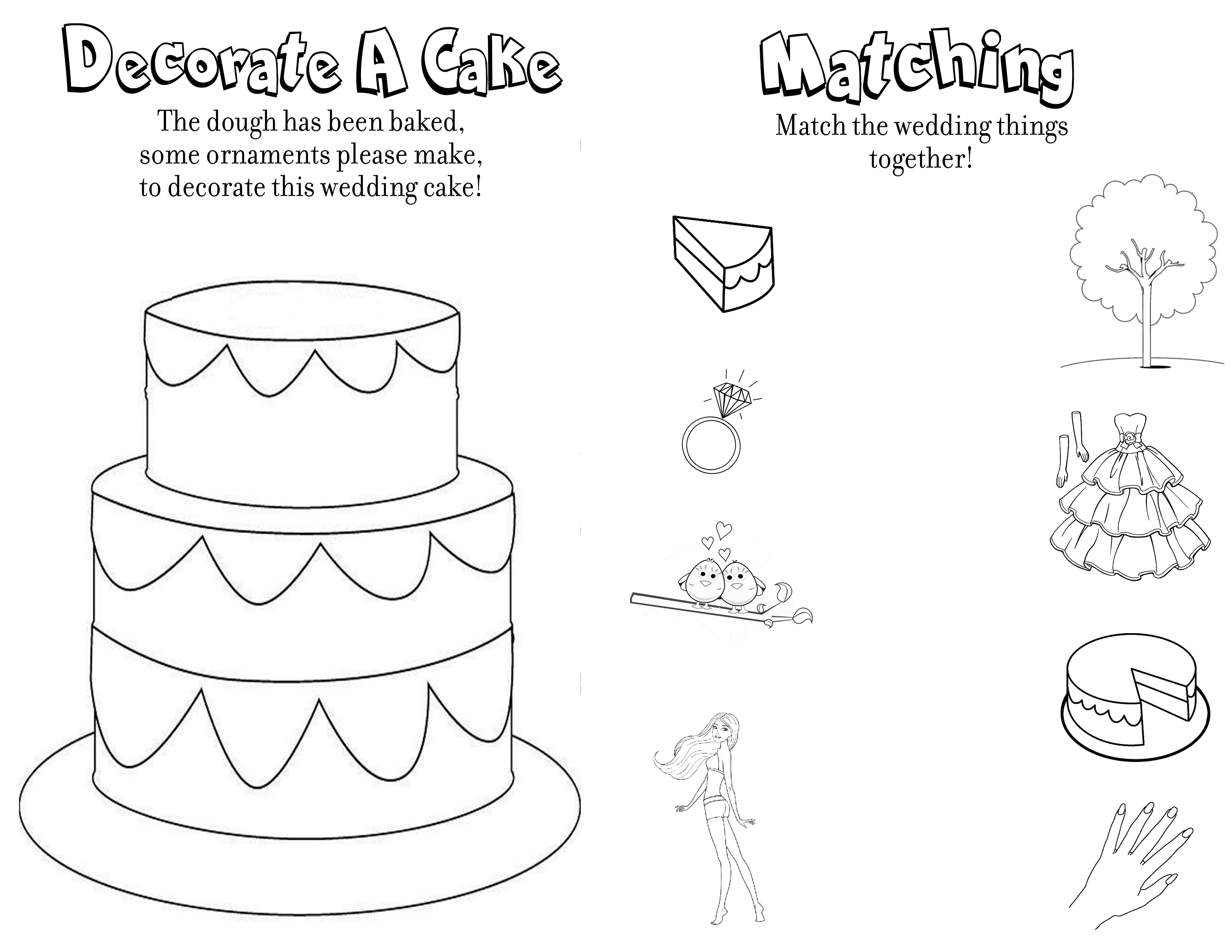 Wedding Coloring And Activity Book - Free Printable Personalized Wedding Coloring Book