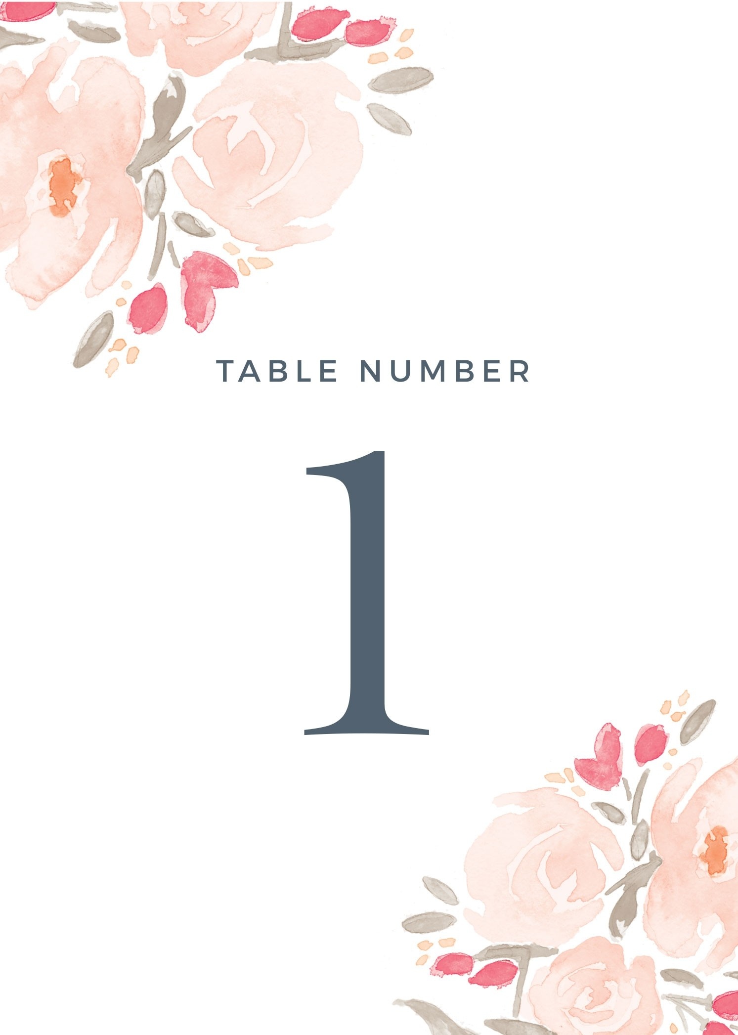 Wedding Table Numbers | Printable Pdfbasic Invite - Free Printable Table Numbers