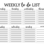 Weekly To Do List Printable Checklist Template   Paper Trail Design   Weekly To Do List Free Printable