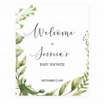 Welcome To Baby Shower Sign Editable Pdf Template Green   Mom Osa   Free Printable Mimosa Bar Sign