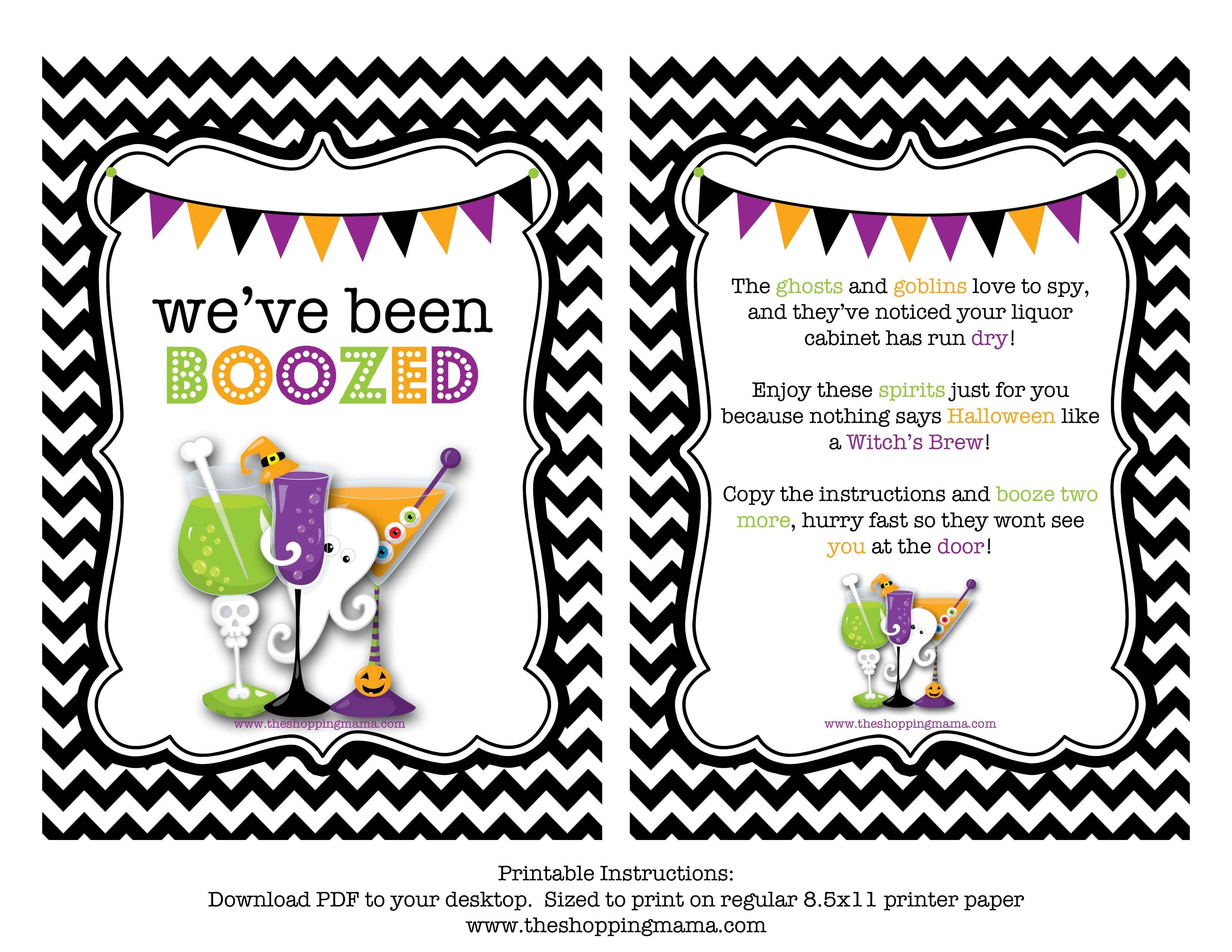You Ve Been Boozed Free Printable Free Printable A to Z