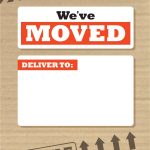 We've Moved Box   Free Printable Moving Announcement Template   We Are Moving Cards Free Printable