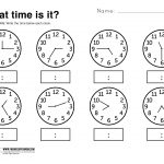What Time Is It Printable Worksheet | Kolbie | Kindergarten   Free Printable Worksheets