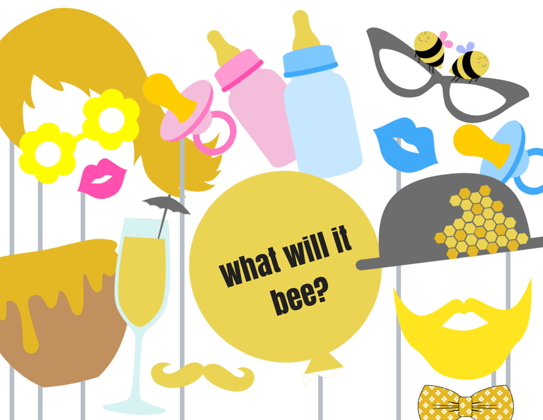 What Will It Be Bee Photo Booth Props - Magical Printable - Free Printable Baby Shower Photo Booth Props