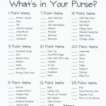 What's In Your Purse? Baby Shower Game   Easy Baby Shower Games   Free Printable Baby Shower Game What's In Your Purse