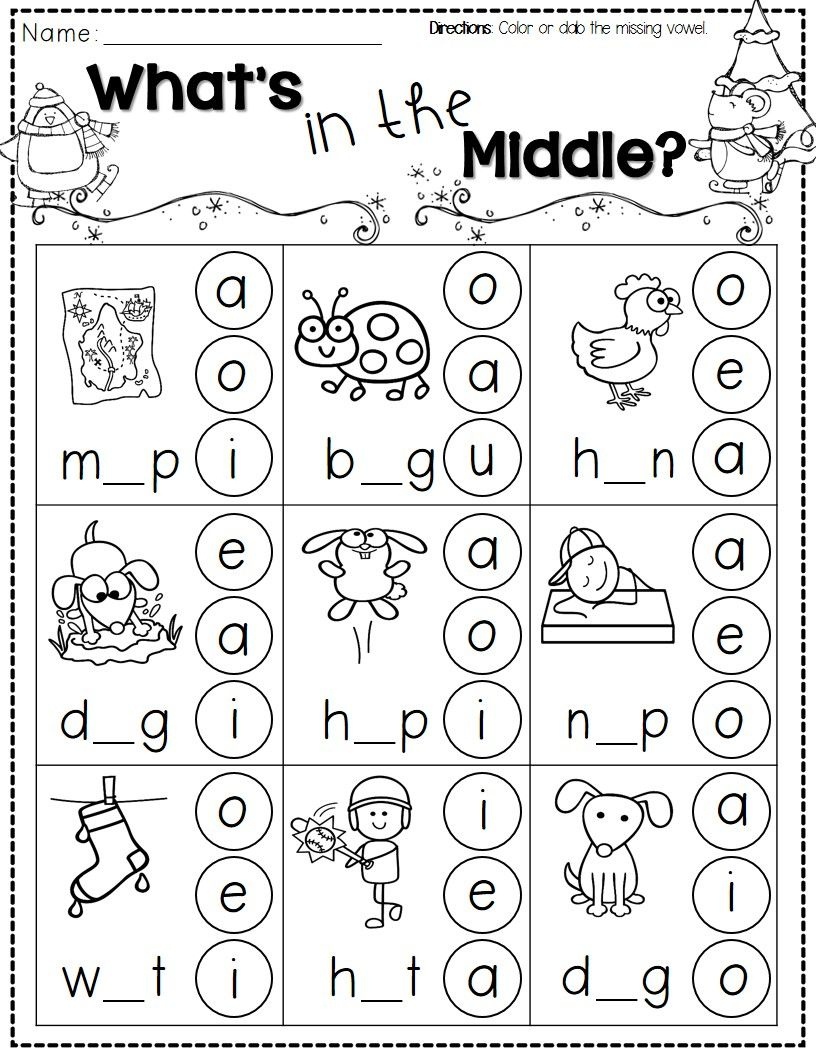 Winter Activities For Kindergarten Free | Xmasbreak | Kindergarten - Phonics Pictures Printable Free