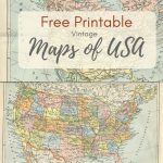 Wonderful Free Printable Vintage Maps To Download | Printables   Free Printable Usa Map