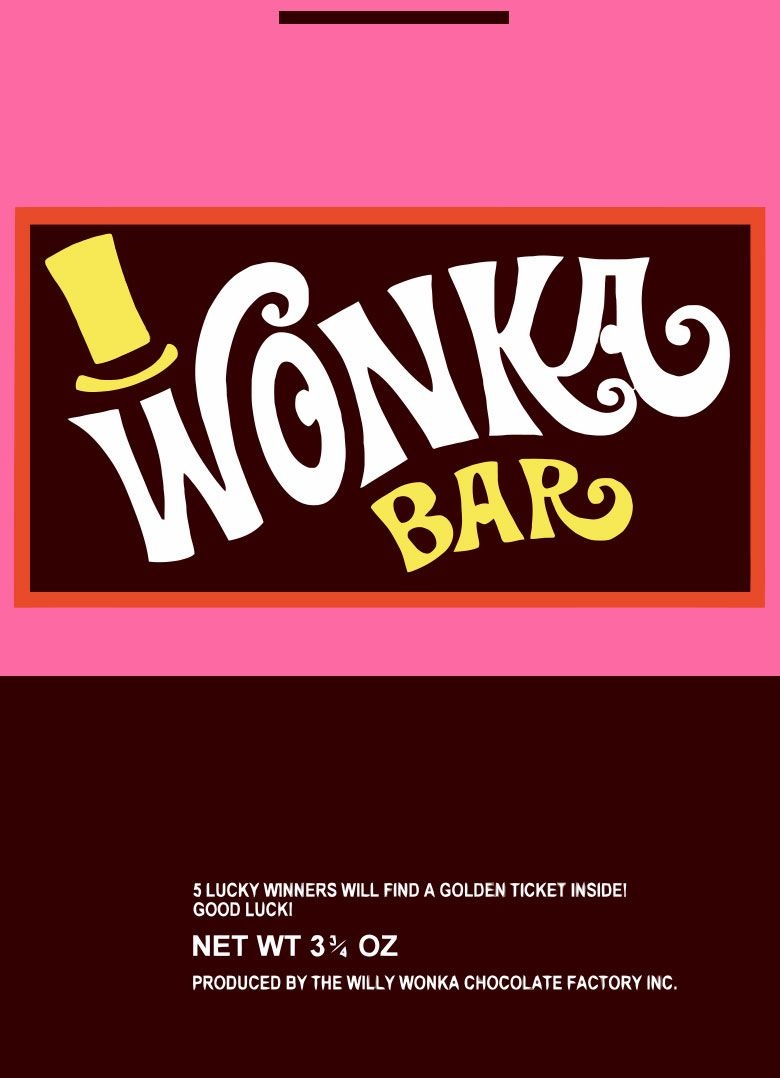 Wonka Wrapper | Willy Wonka | Wonka Chocolate, Willy Wonka, Wonka - Free Printable Wonka Bar Wrapper Template