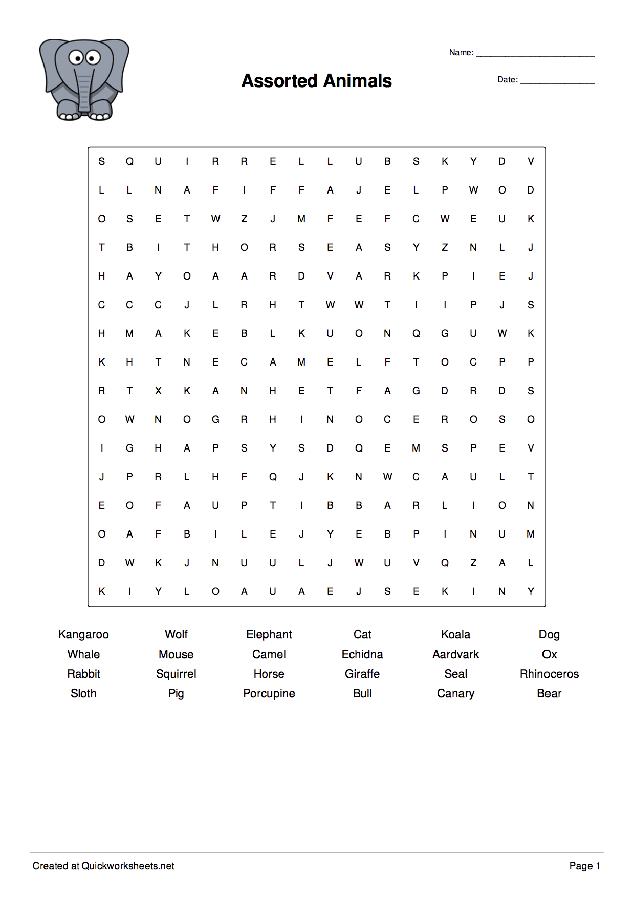 Word Scramble, Wordsearch, Crossword, Matching Pairs And Other - Free Printable Spelling Worksheet Generator