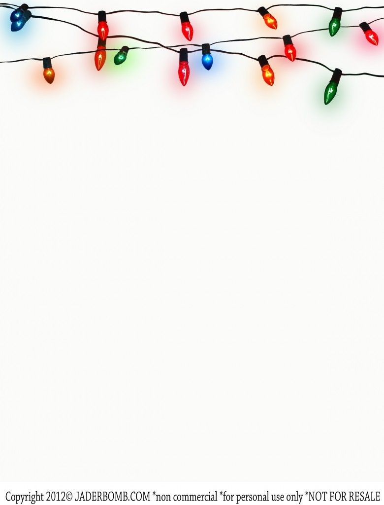 Write} Christmas Lights Printable- Free Printable- Stationery Www - Free Printable Christmas Backgrounds