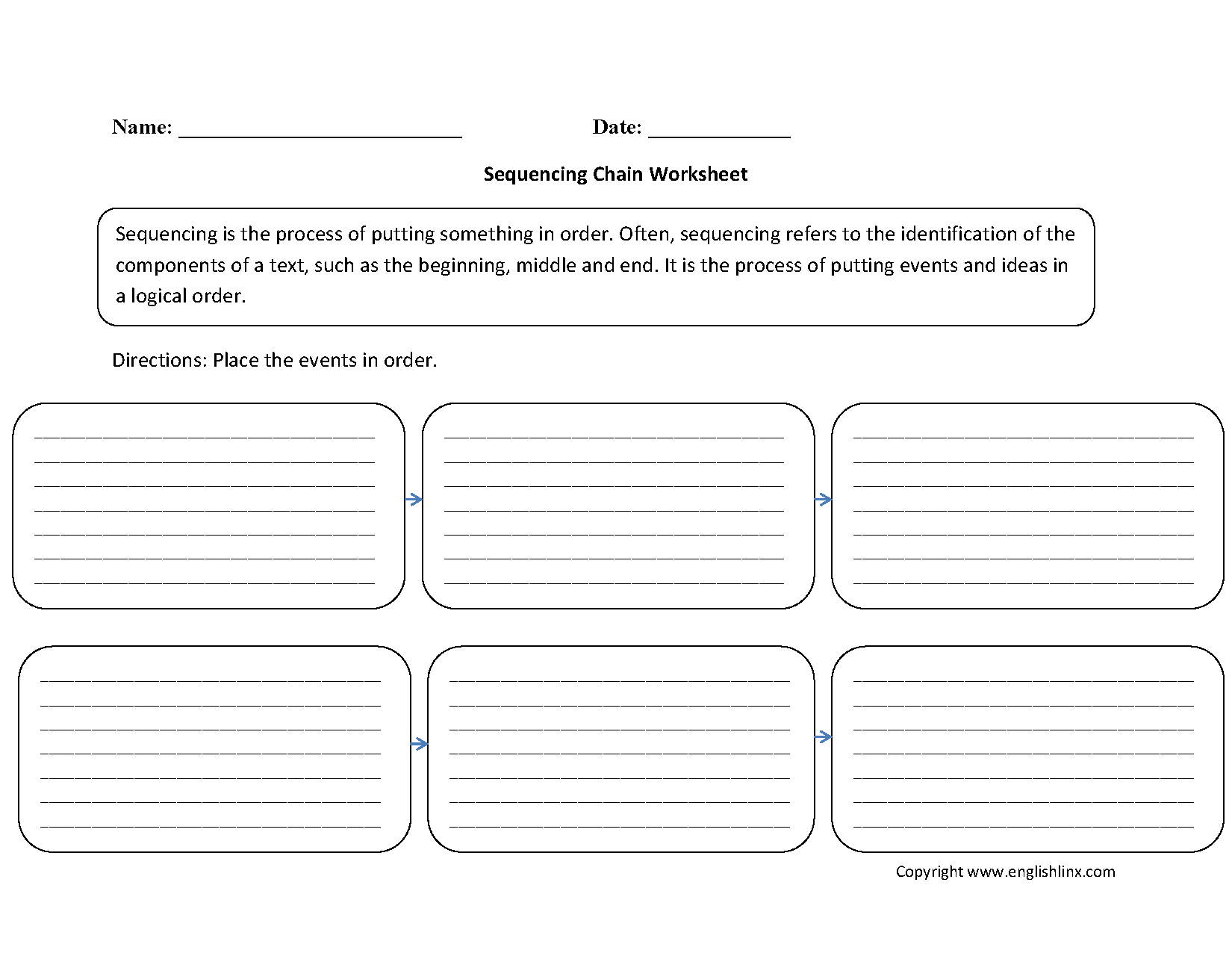 2nd grade reading sequencing worksheets