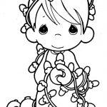 Xmas Coloring Pages: Angel Coloring Page | Color Sheets | Precious   Free Printable Christmas Lights Coloring Pages