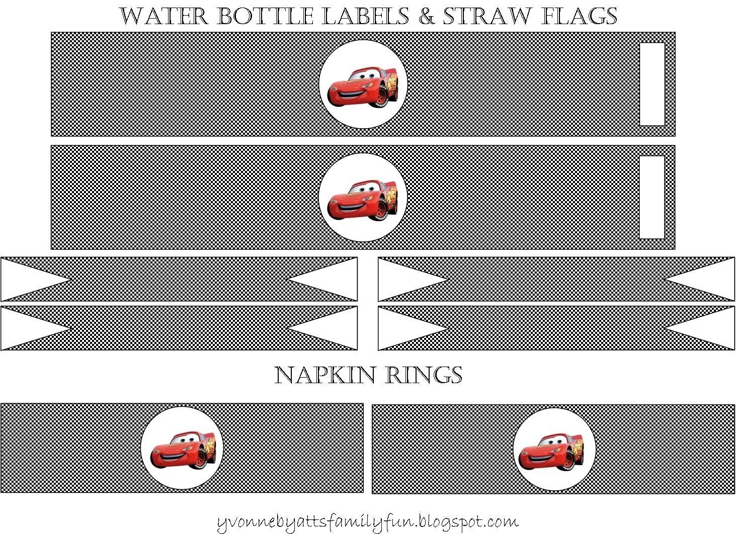 Yvonne Byatt&amp;#039;s Family Fun: Disney Cars Party Printables Free (Other - Free Printable Cars Water Bottle Labels