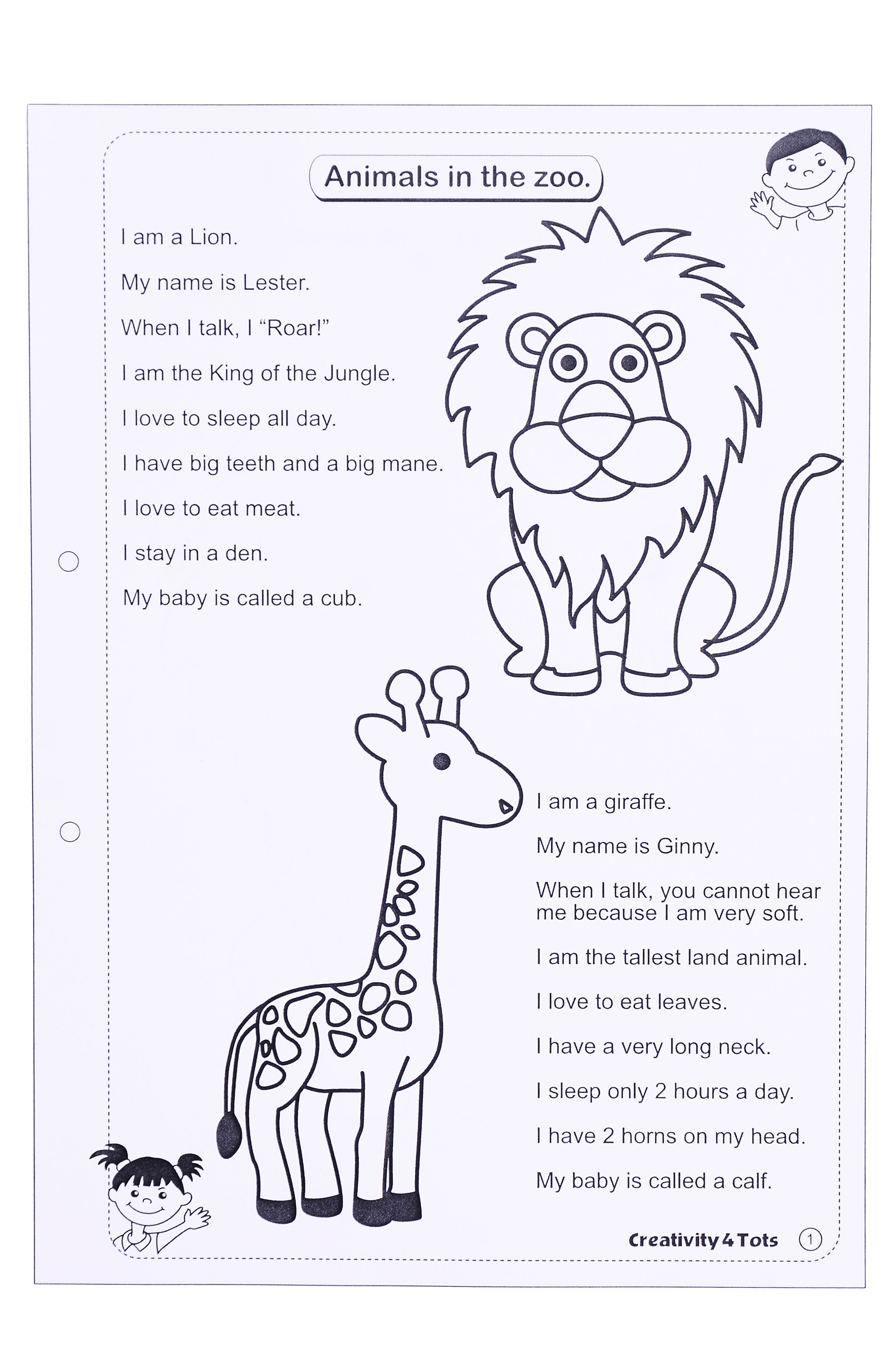 Zoo Animals Worksheet This Worksheet Is Designed To Teach The Free 