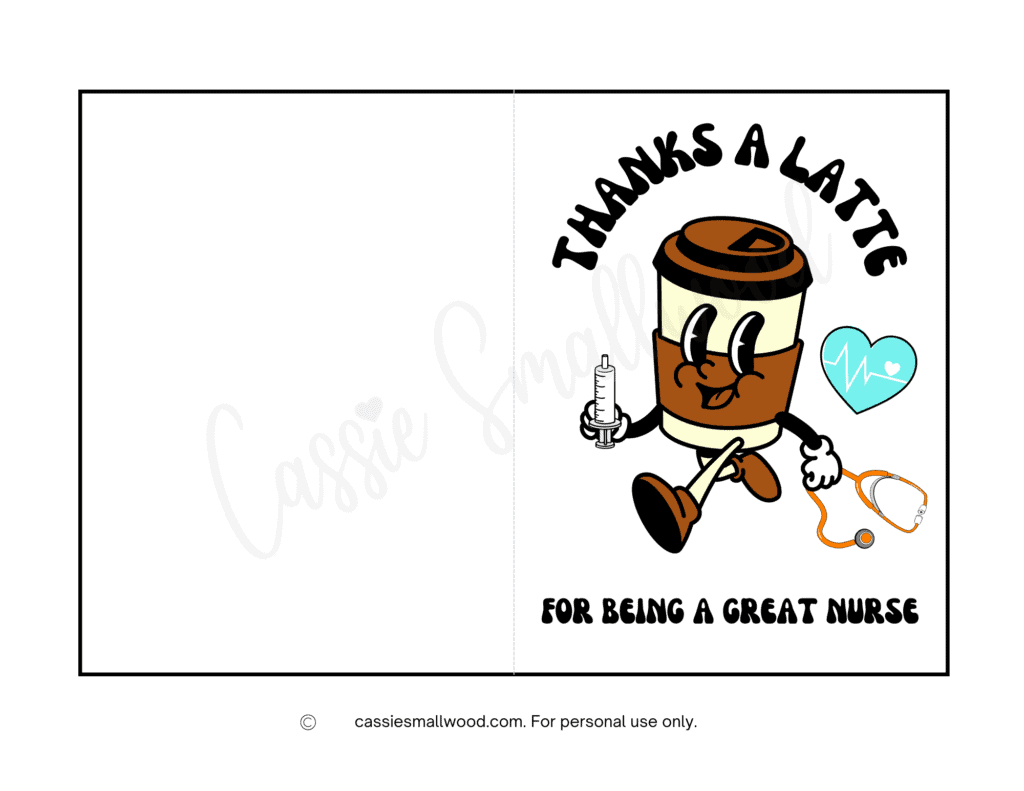 10 Cute Nurse Thank You Cards (Free Printable) - Cassie Smallwood for Nurses Day Cards Free Printable