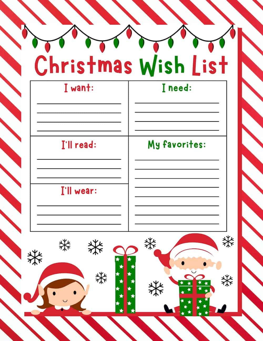 10 Free Christmas Wish List Printables For Kids - Prudent Penny with regard to Free Printable Christmas Wish List