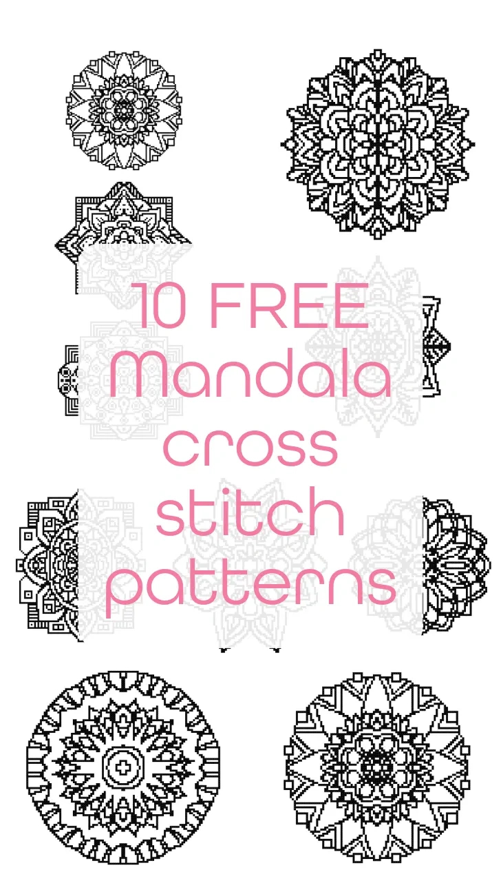 10 Free Mandala Cross Stitch Patterns - Craft With Cartwright for Needlepoint Patterns Free Printable