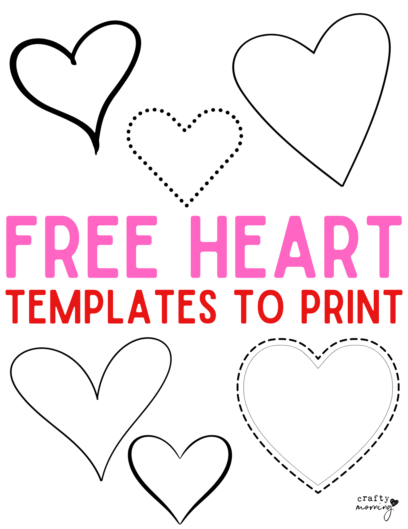 10 Free Printable Heart Templates - Crafty Morning within Free Printable Heart Designs