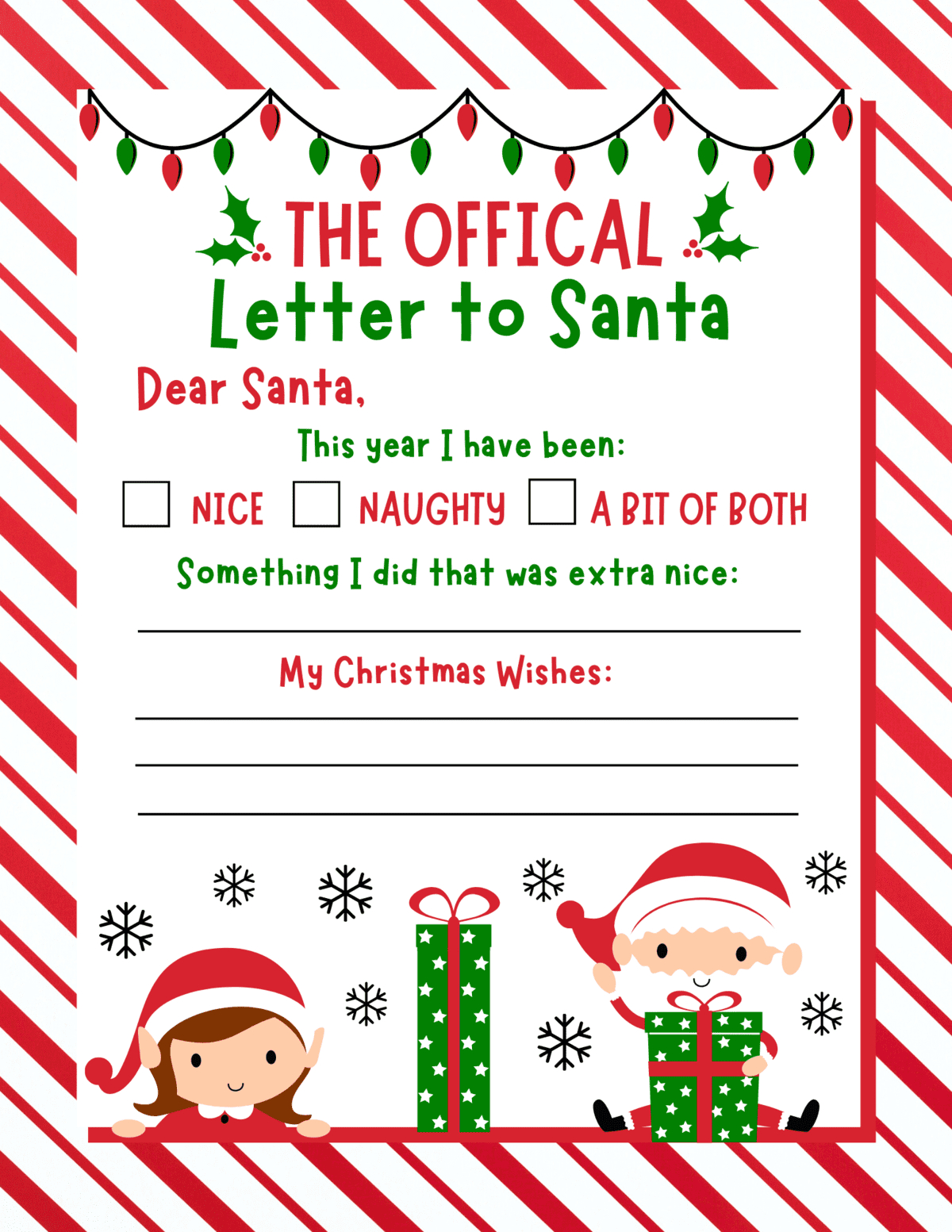 10 Free Printable Letters To Santa Templates - Prudent Penny Pincher regarding Letter To Santa Template Free Printable