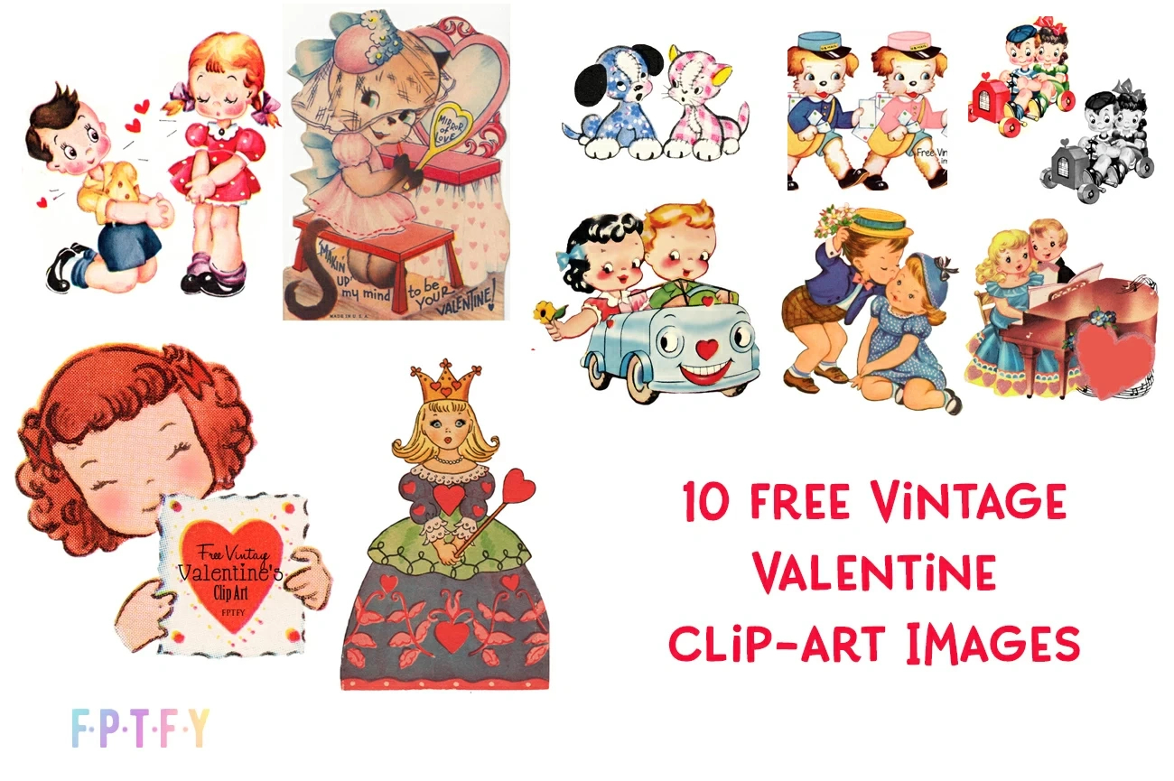 10 Free Vintage Valentine Images - Free Pretty Things For You in Free Printable Vintage Valentine Clip Art