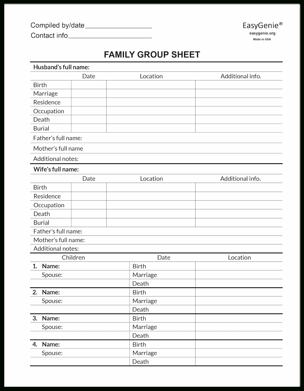 10 Places To Find The Free Genealogy Printables You Need with Free Printable Genealogy Worksheets