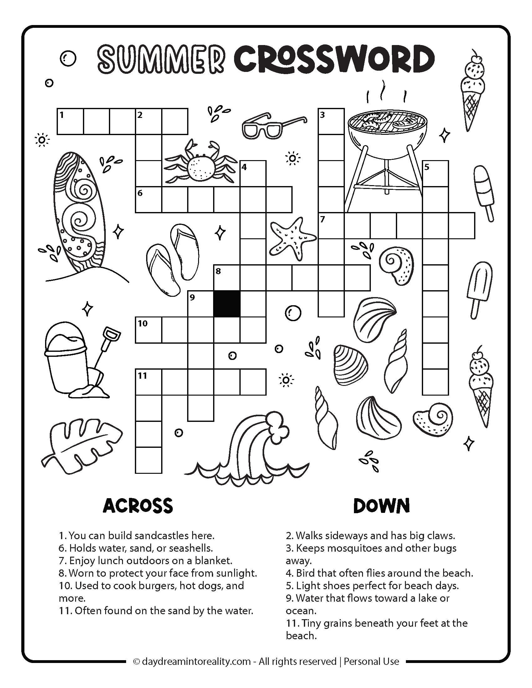 10+ Summer Crossword Puzzles – Free Printable Pdfs From Easy To with regard to Free Easy Printable Crossword Puzzles For Kids
