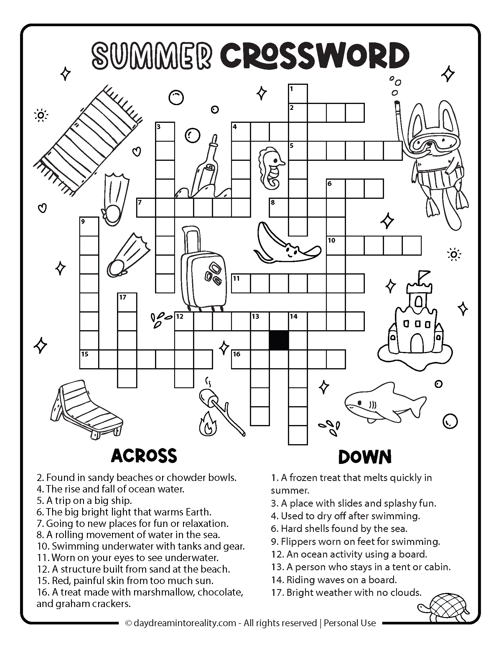 10+ Summer Crossword Puzzles – Free Printable Pdfs From Easy To with Summer Crossword Puzzle Free Printable