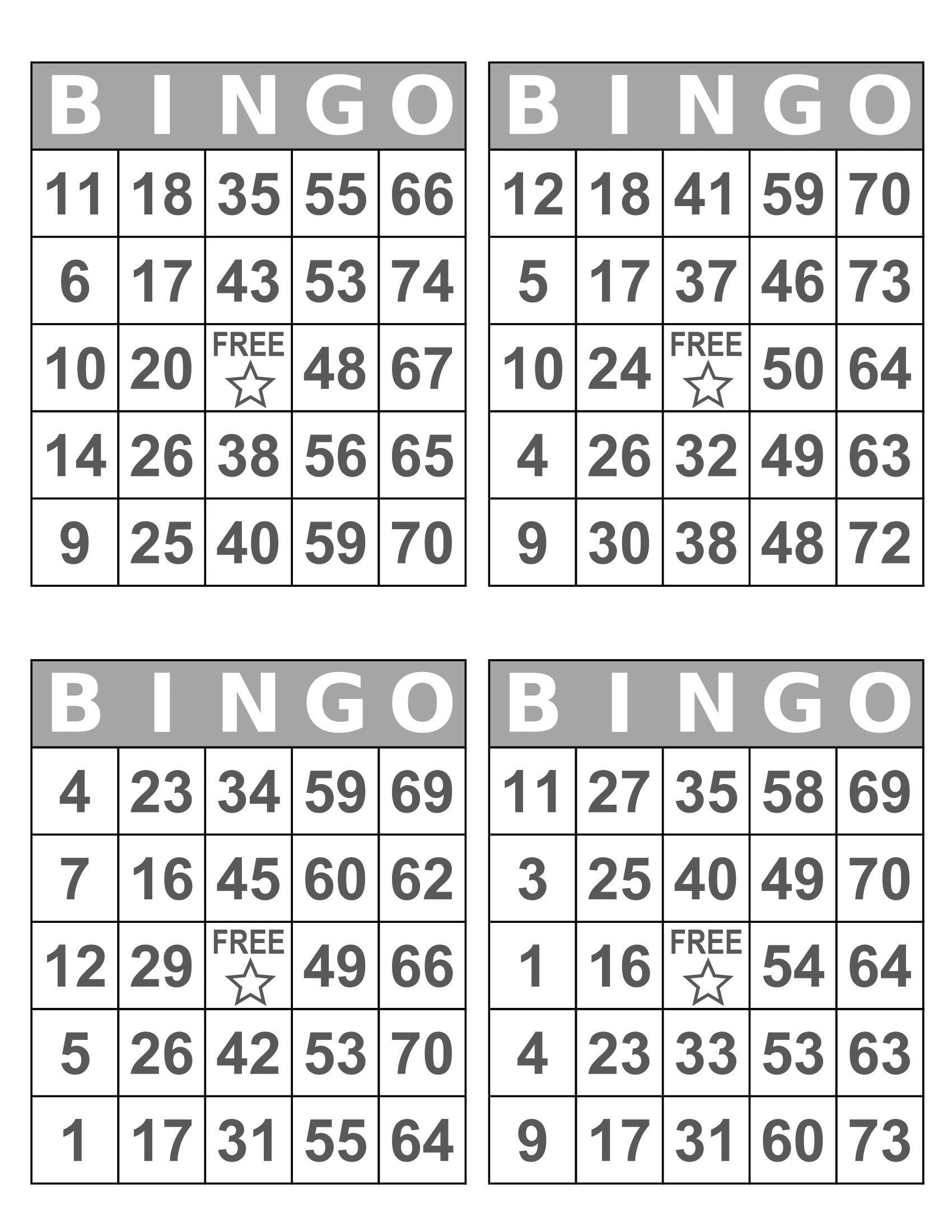 100 Bingo Cards 1-75 Printable - Worksheets Library inside Free Printable Bingo Cards 1 100