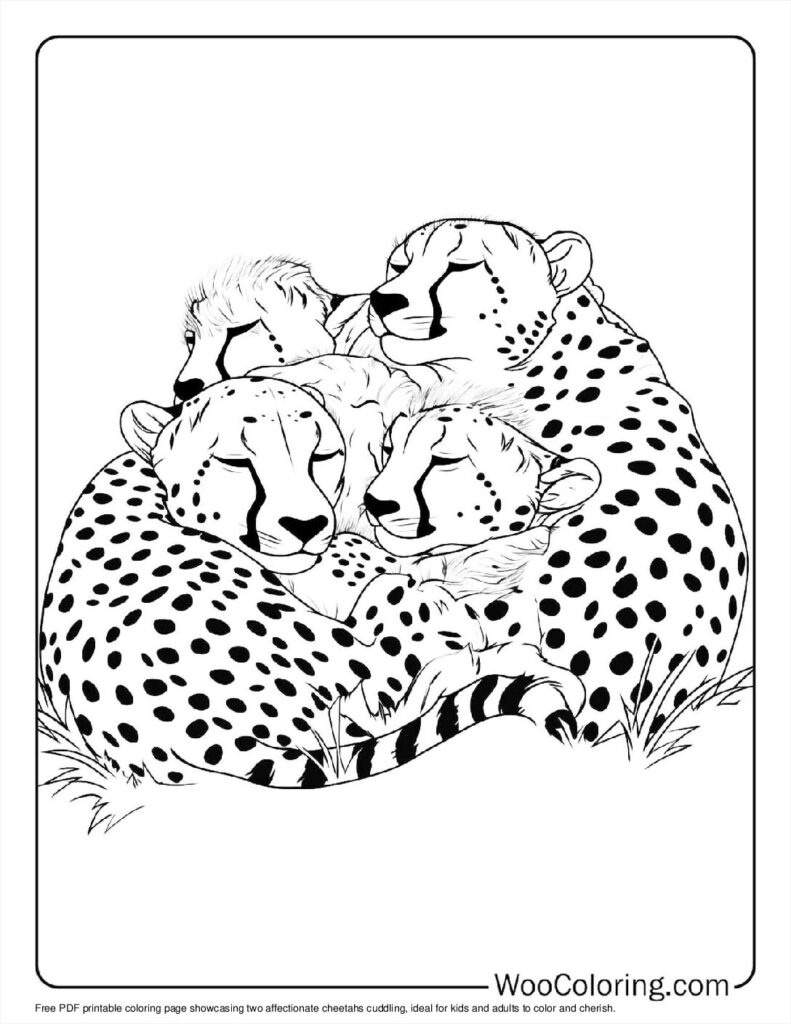 100+ Cheetah Coloring Pages (Free Pdf To Print) | Woo Coloring intended for Free Printable Cheetah Pictures