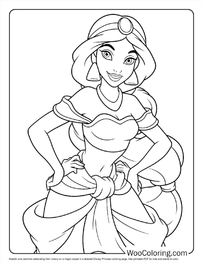 100+ Disney Princess Coloring Pages (Free Pdf To Print) | Woo Coloring with Free Printable Coloring Pages Of Disney Characters