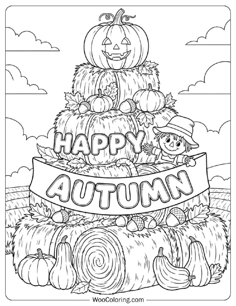 100+ Fall &amp;amp; Autumn Coloring Pages (Free Pdf To Print) | Woo Coloring for Free Printable Fall Harvest Coloring Pages