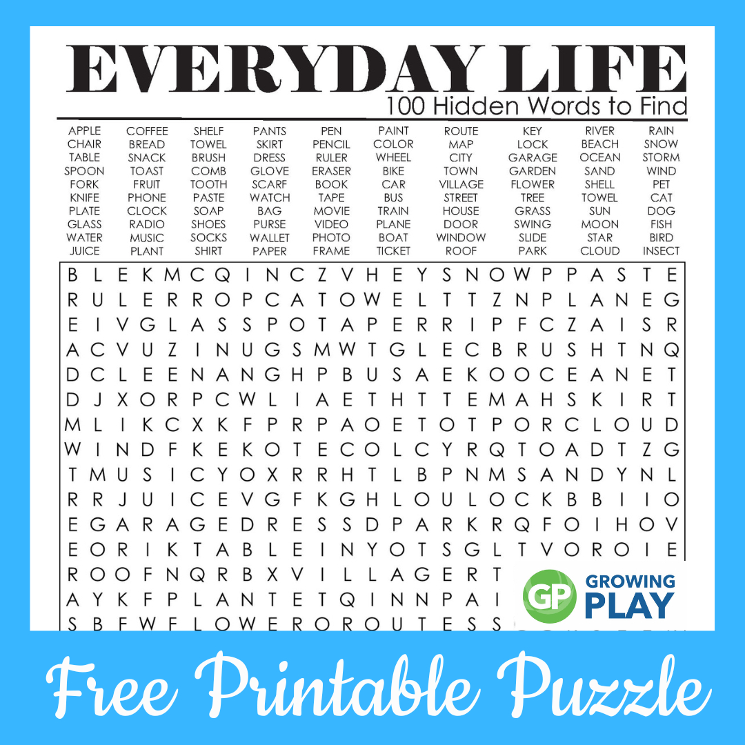 100 Hard Word Search Puzzles Printable - Free - Growing Play with regard to Free Printable Word Search Puzzles