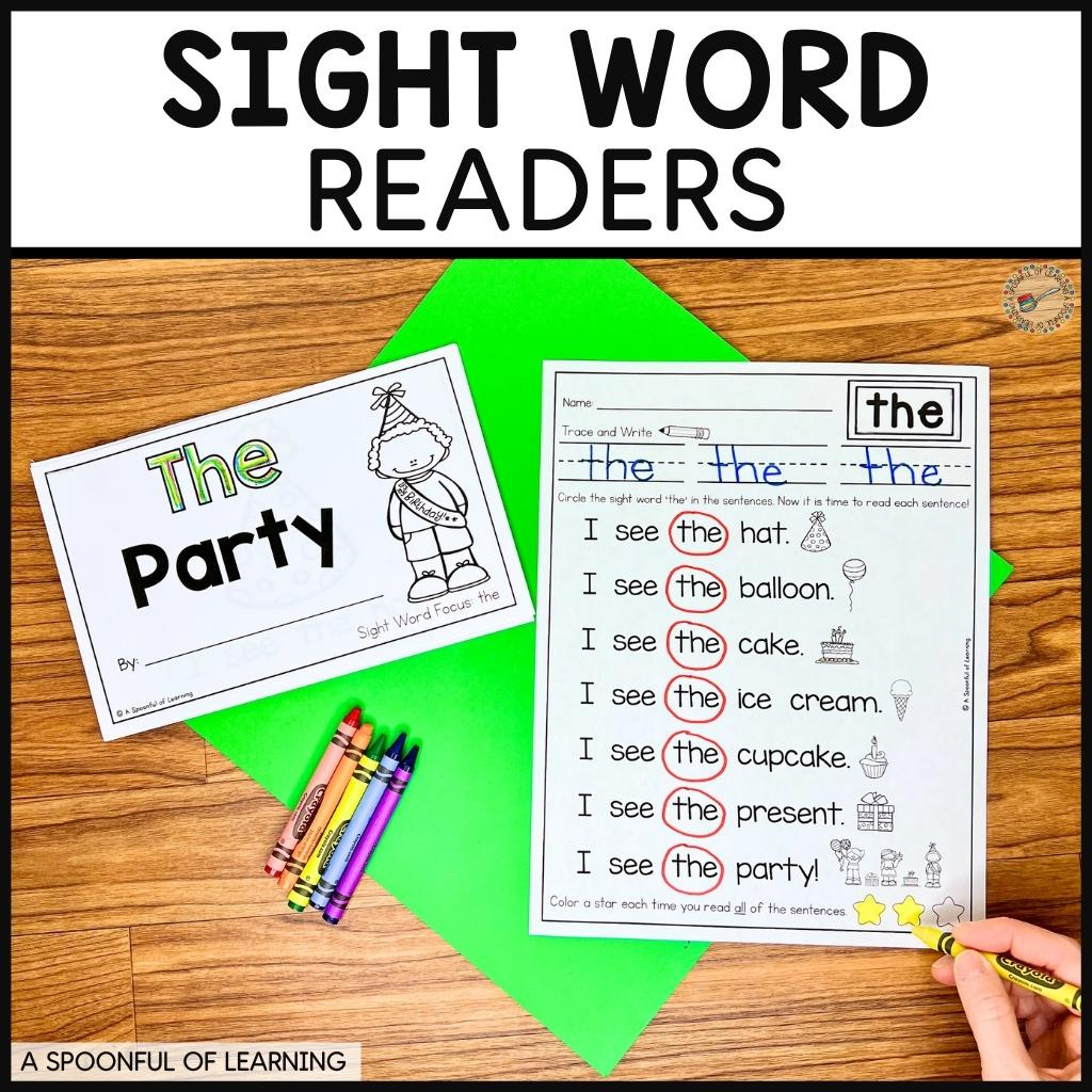 100 Printable Sight Word Readers For Kindergarten - A Spoonful Of pertaining to Free Printable Sight Word Books