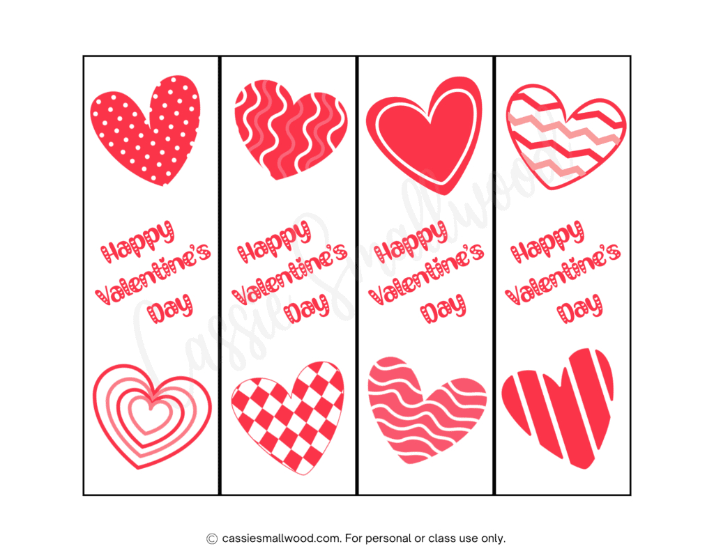 100 Ridiculously Cute Free Printable Valentine Bookmarks - Cassie regarding Free Printable Valentine Books