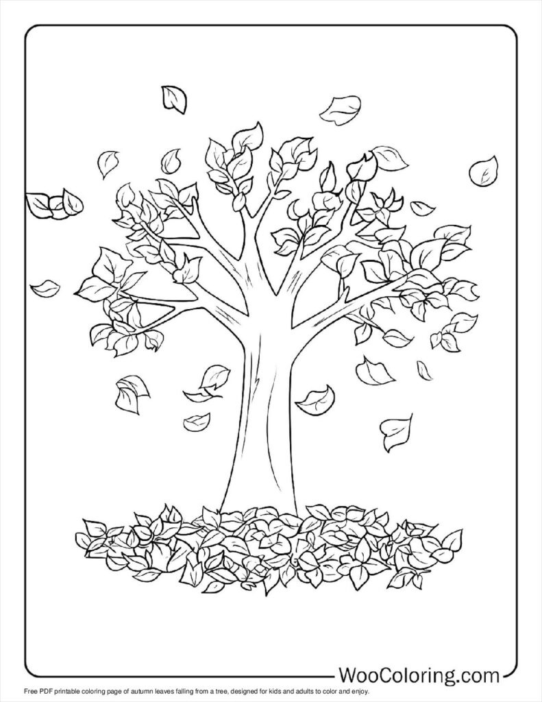 100+ Tree Coloring Pages (Free Pdf To Print) | Woo Coloring throughout Tree Coloring Pages Free Printable